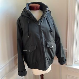 Columbia Women's Black Hooded Zip-Up Ski Jacket Size 1X